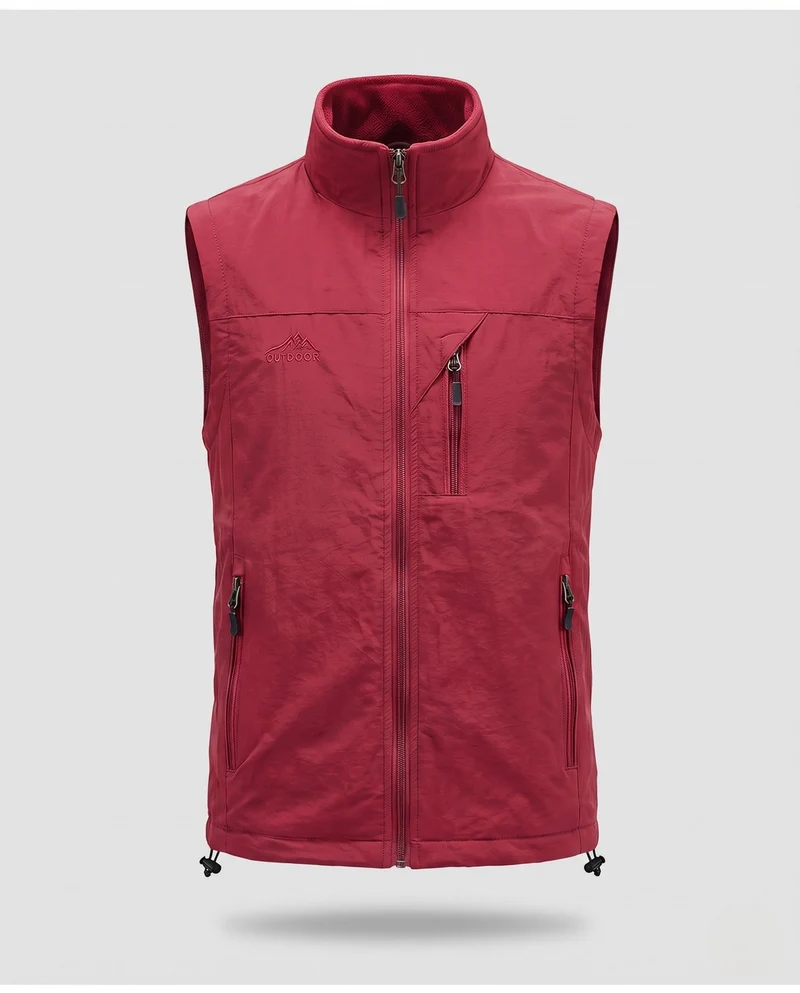 Herren winddichte Thermo-Jacke mit Fleece-Innenlage, wasserabweisender Außenhülle & Mehrfach-Reißverschlusstaschen