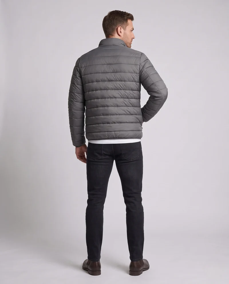 Herren ultraleichte, komprimierbare Steppjacke mit Stehkragen und Packbeutel Nord Taschen