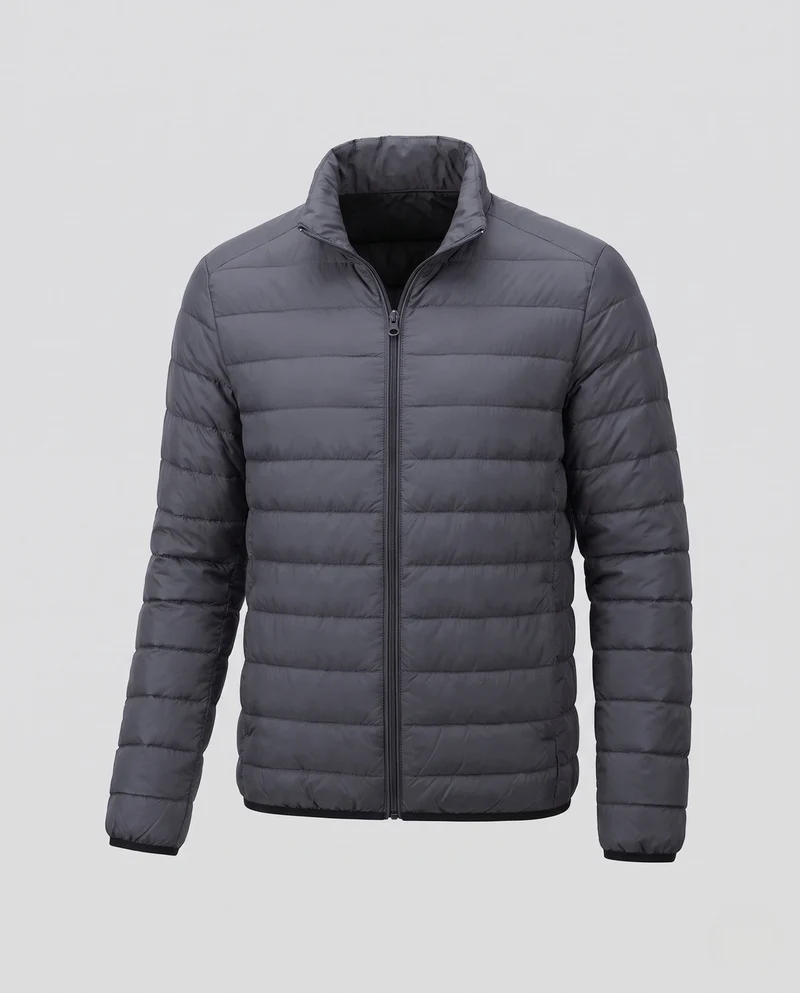 Herren ultraleichte, komprimierbare Steppjacke mit Stehkragen und Packbeutel Nord Taschen