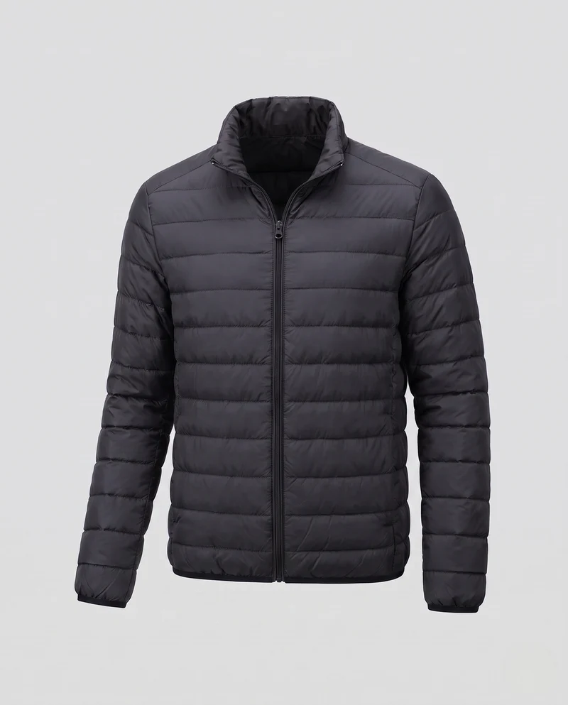 Herren ultraleichte, komprimierbare Steppjacke mit Stehkragen und Packbeutel Nord Taschen