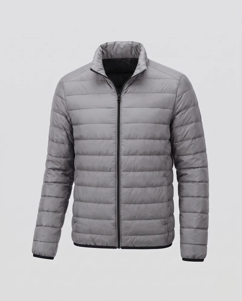 Herren ultraleichte, komprimierbare Steppjacke mit Stehkragen und Packbeutel Nord Taschen