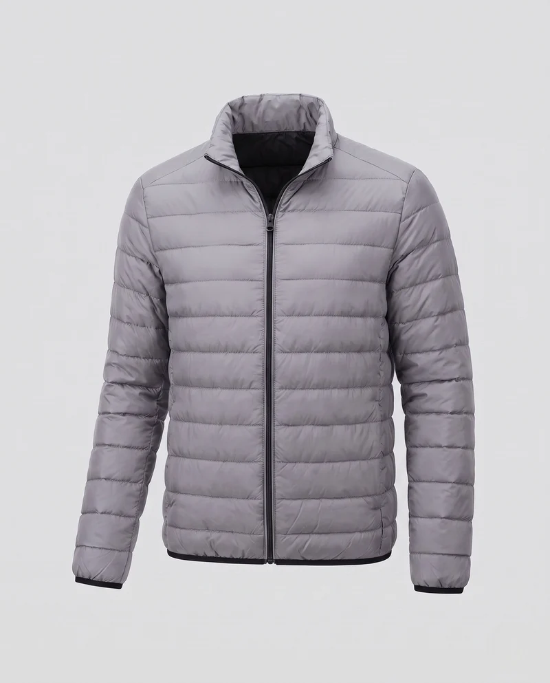 Herren ultraleichte, komprimierbare Steppjacke mit Stehkragen und Packbeutel Nord Taschen