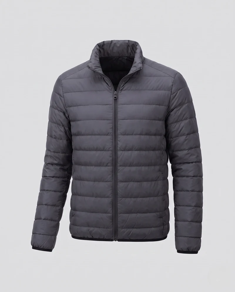 Herren ultraleichte, komprimierbare Steppjacke mit Stehkragen und Packbeutel Nord Taschen
