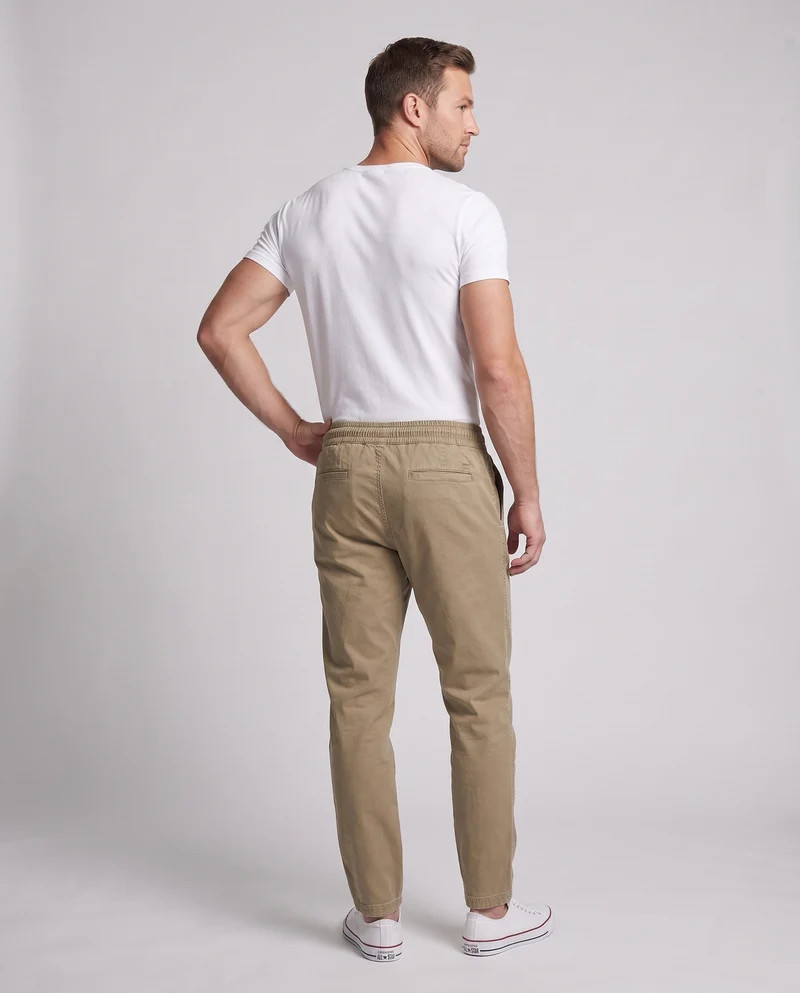 Herren Tapered Chino Jogger mit elastischem Bund und Kordelzug Nord Taschen
