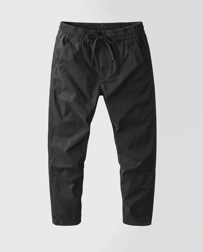 Herren Tapered Chino Jogger mit elastischem Bund und Kordelzug Nord Taschen