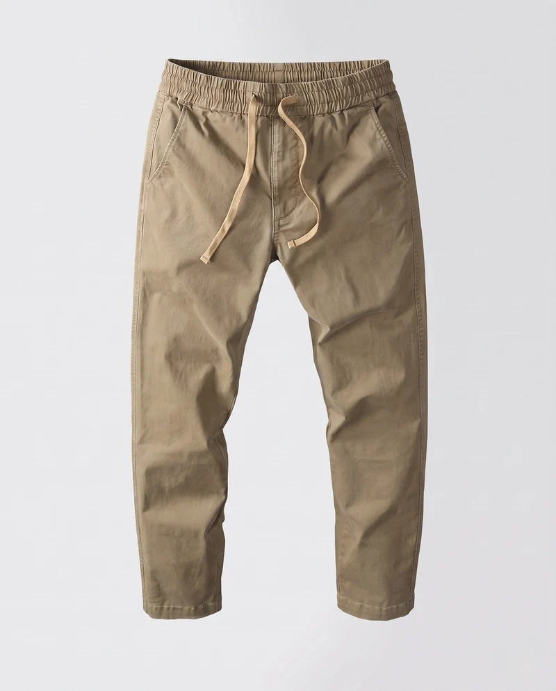 Herren Tapered Chino Jogger mit elastischem Bund und Kordelzug Nord Taschen