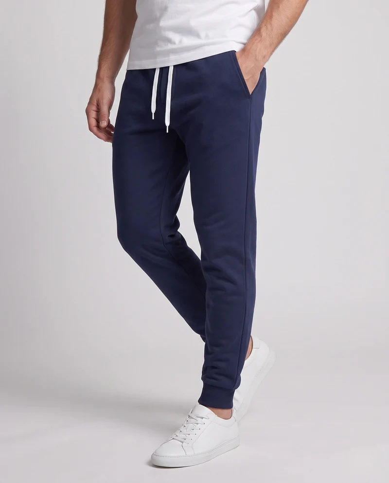 Herren Slim-Fit French Terry Jogger mit Kordelzug und elastischen Bündchen Nord Taschen