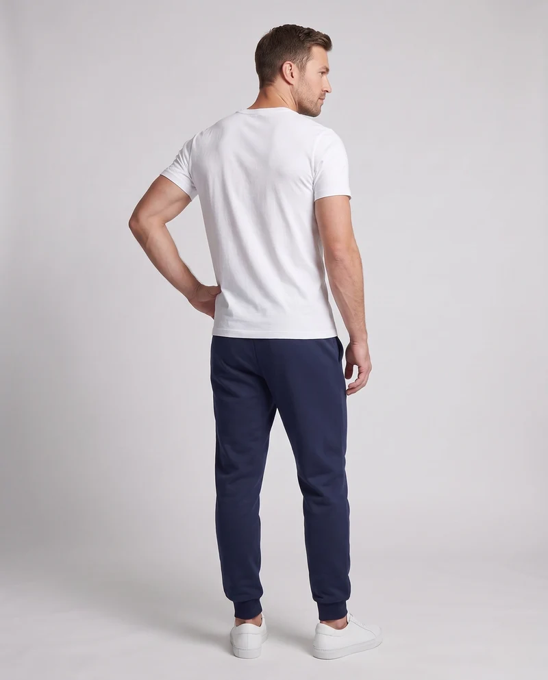 Herren Slim-Fit French Terry Jogger mit Kordelzug und elastischen Bündchen Nord Taschen