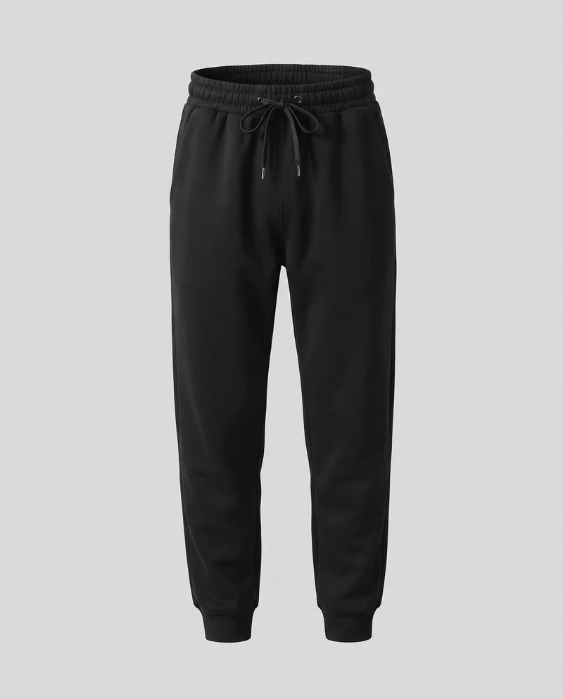 Herren Slim-Fit French Terry Jogger mit Kordelzug und elastischen Bündchen Nord Taschen