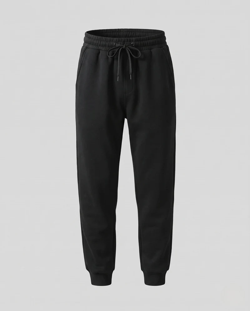 Herren Slim-Fit French Terry Jogger mit Kordelzug und elastischen Bündchen Nord Taschen