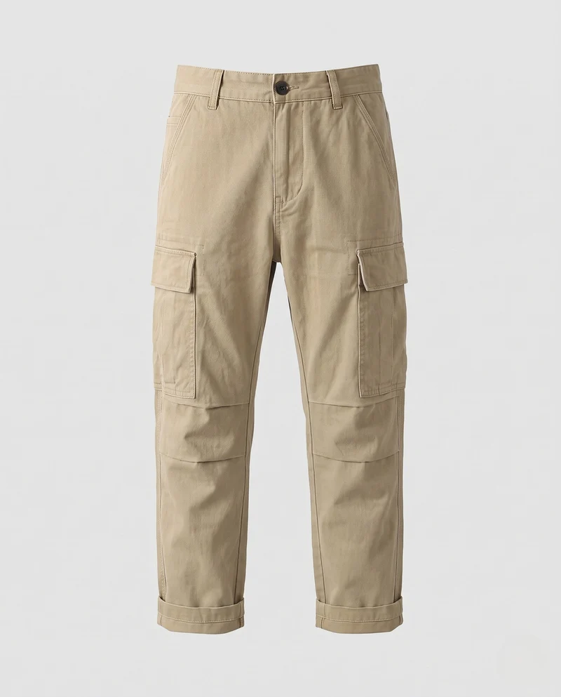 Herren Lockere Cargo-Hose mit Versteifungen an den Knien und mehreren Taschen Nord Taschen