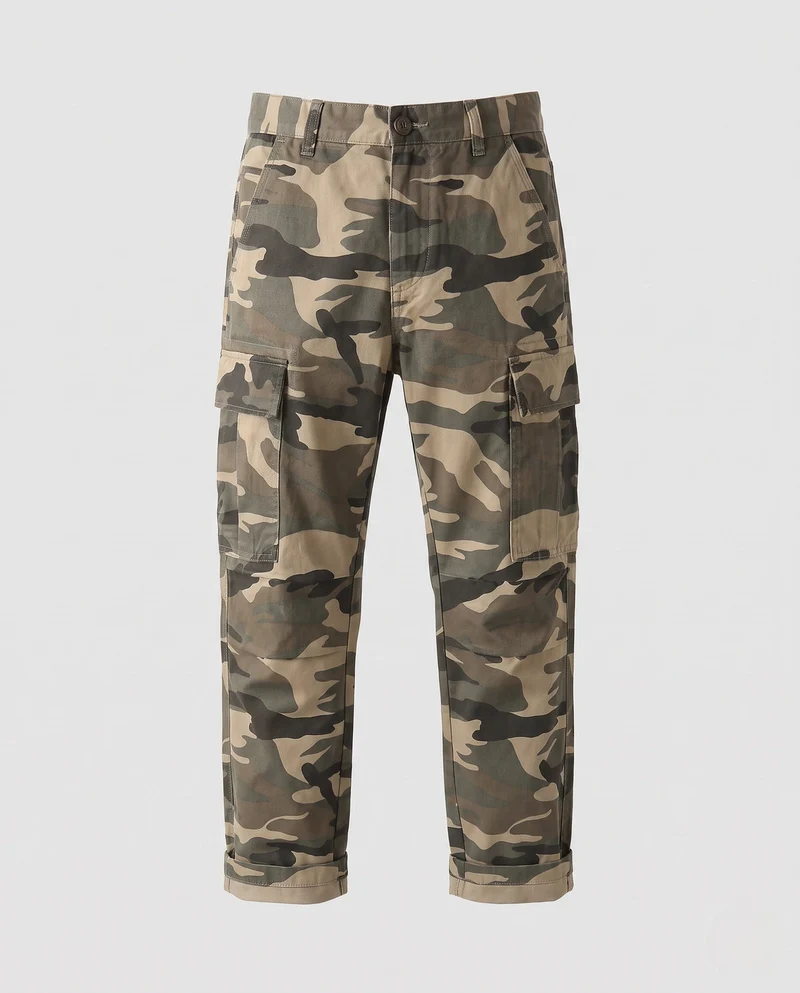 Herren Lockere Cargo-Hose mit Versteifungen an den Knien und mehreren Taschen Nord Taschen
