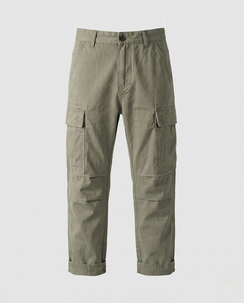 Herren Lockere Cargo-Hose mit Versteifungen an den Knien und mehreren Taschen Nord Taschen