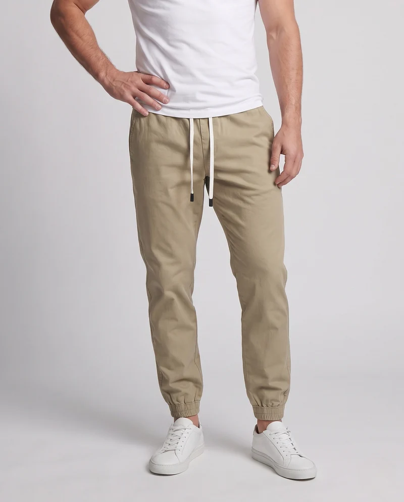 Herren Leichte Elastische Jogginghose mit Kordelzug und Knöchelsaum Nord Taschen
