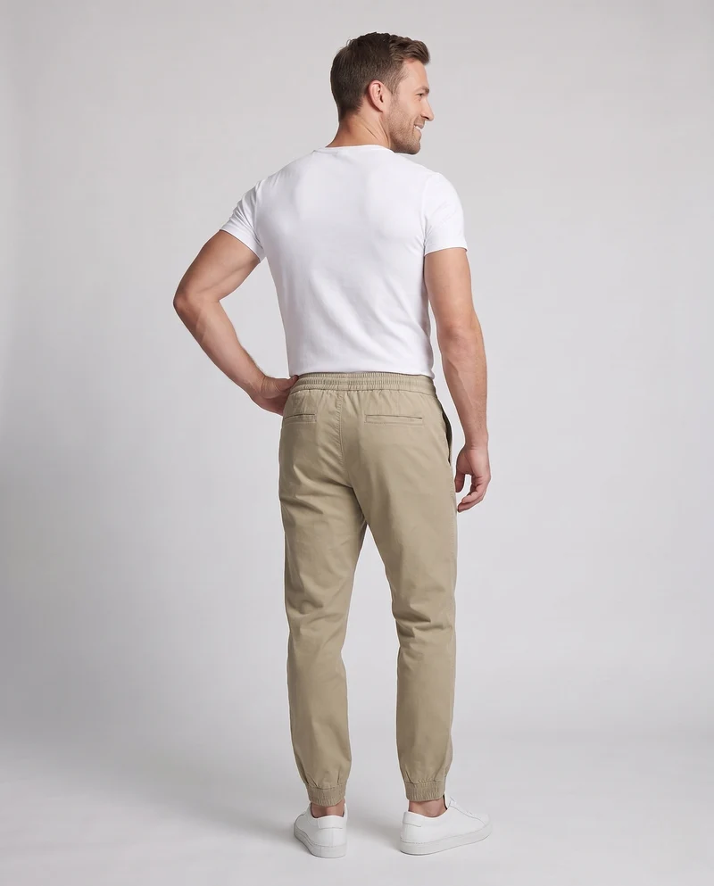 Herren Leichte Elastische Jogginghose mit Kordelzug und Knöchelsaum Nord Taschen
