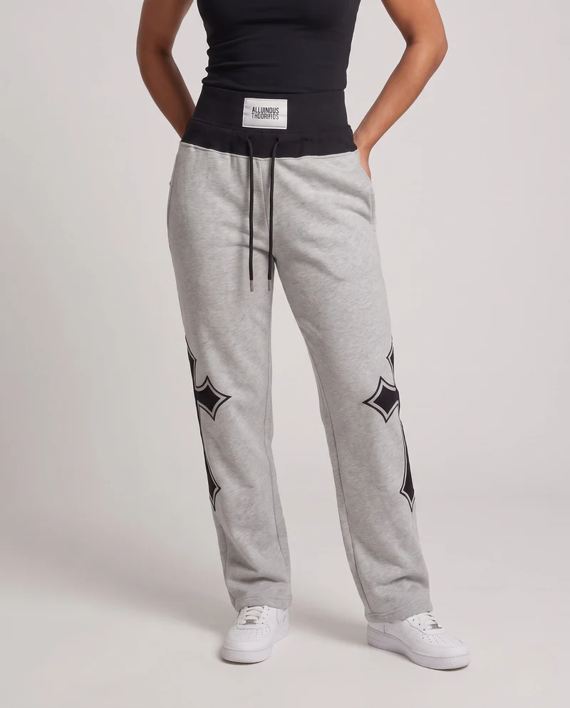 Damen Sport-Jogginghosen mit hoher Taille und grafischen Details Nord Taschen