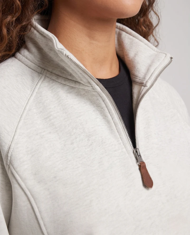 Damen Sport Fleece-Pullover mit Stehkragen Nord Taschen
