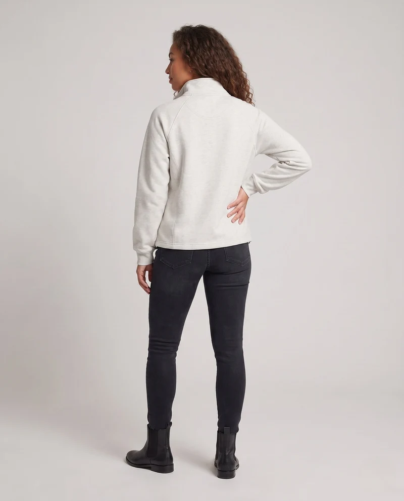 Damen Sport Fleece-Pullover mit Stehkragen Nord Taschen