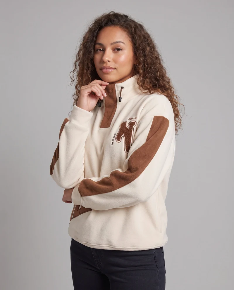Damen Sportliches Oversized Sweatshirt Nord Taschen