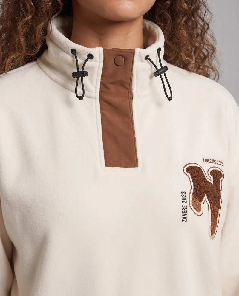 Damen Sportliches Oversized Sweatshirt Nord Taschen