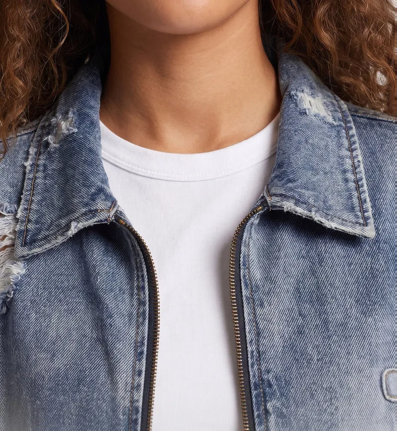 Frauen Streetstyle Denim Jacke Nord Taschen