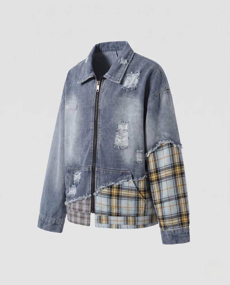 Frauen Streetstyle Denim Jacke Nord Taschen