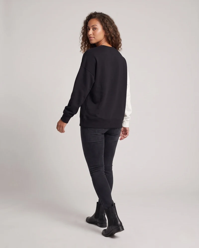 Damen Stilvoller Oversized Pullover Nord Taschen