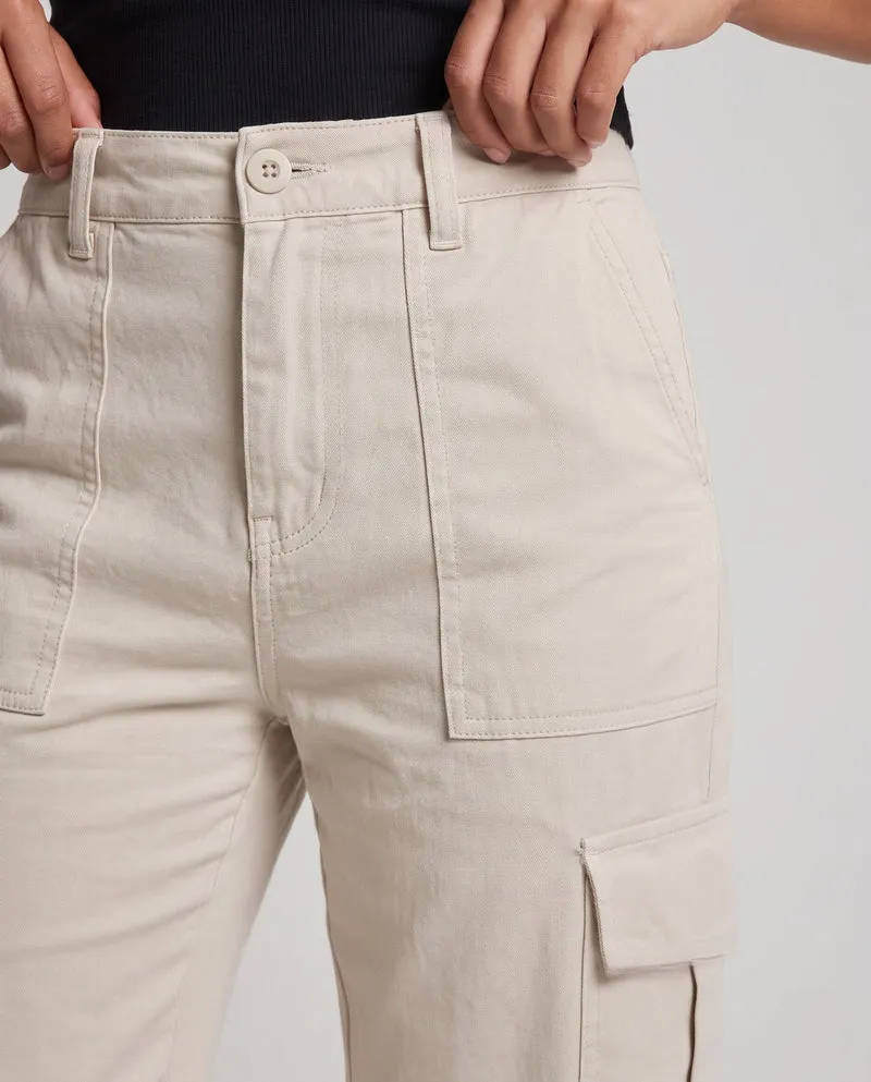 Damen Cargo-Hosen mit praktischen Seitentaschen und weitem Schnitt Nord Taschen