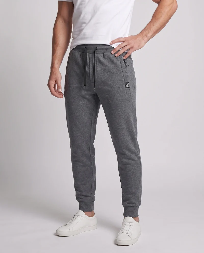 Herren konische Performance Jogginghose aus funktionellem Fleece mit elastischem Bund, Kordelzug und Reißverschluss-Taschen Nord Taschen