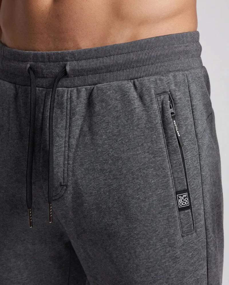 Herren konische Performance Jogginghose aus funktionellem Fleece mit elastischem Bund, Kordelzug und Reißverschluss-Taschen Nord Taschen