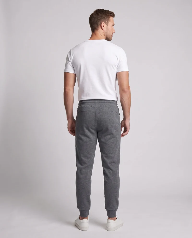 Herren konische Performance Jogginghose aus funktionellem Fleece mit elastischem Bund, Kordelzug und Reißverschluss-Taschen Nord Taschen