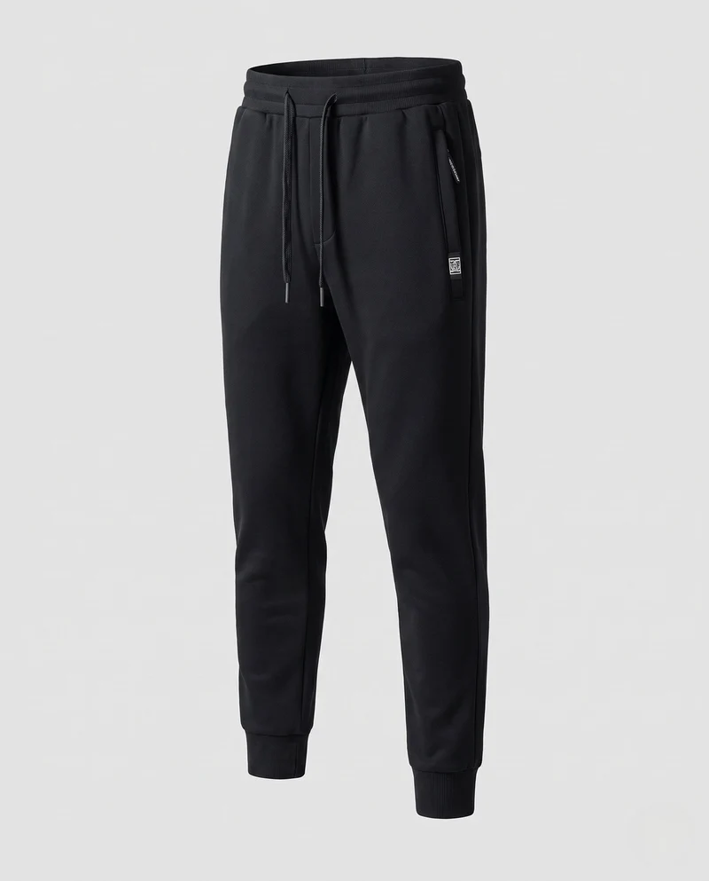 Herren konische Performance Jogginghose aus funktionellem Fleece mit elastischem Bund, Kordelzug und Reißverschluss-Taschen Nord Taschen