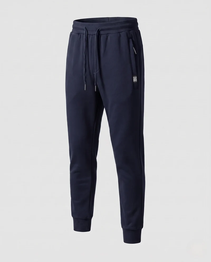 Herren konische Performance Jogginghose aus funktionellem Fleece mit elastischem Bund, Kordelzug und Reißverschluss-Taschen Nord Taschen