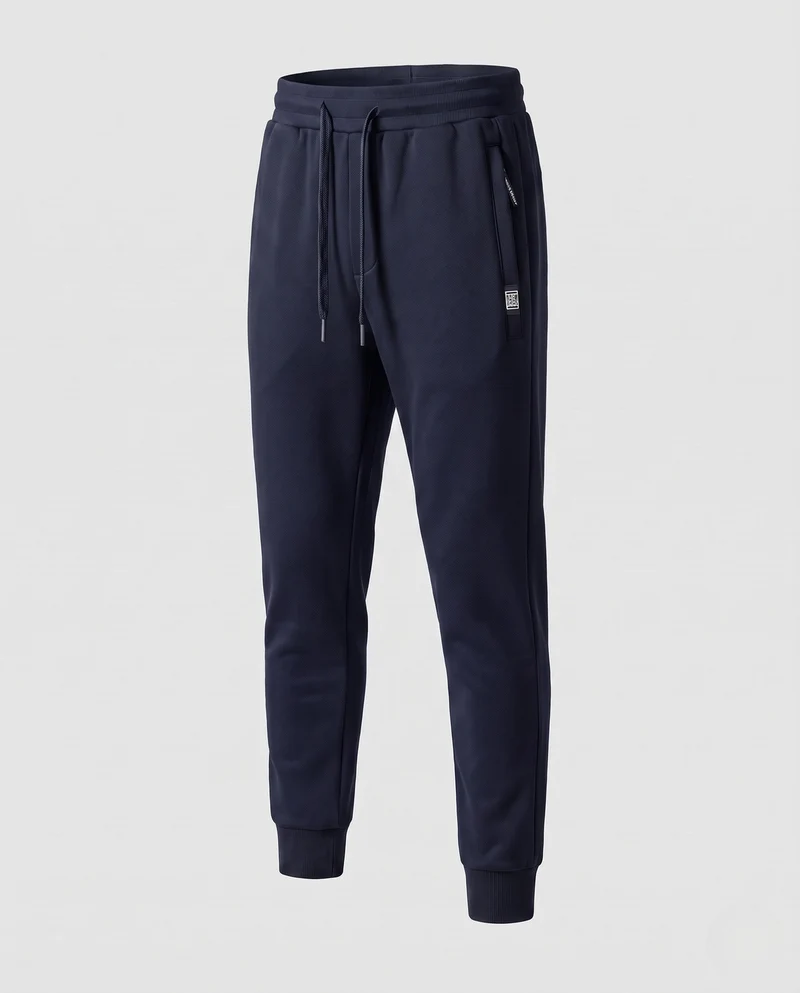 Herren konische Performance Jogginghose aus funktionellem Fleece mit elastischem Bund, Kordelzug und Reißverschluss-Taschen Nord Taschen