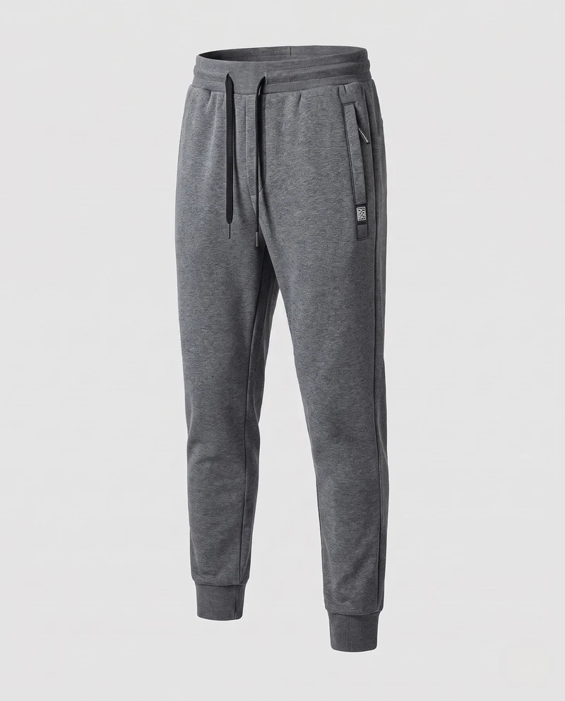 Herren konische Performance Jogginghose aus funktionellem Fleece mit elastischem Bund, Kordelzug und Reißverschluss-Taschen Nord Taschen