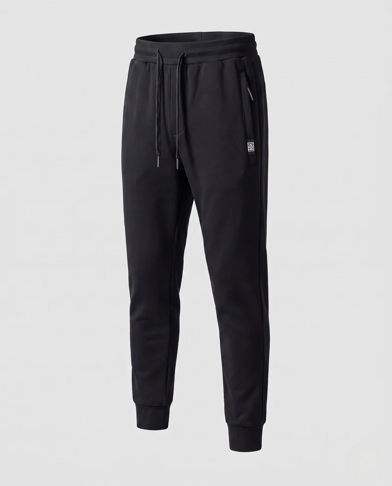 Herren konische Performance Jogginghose aus funktionellem Fleece mit elastischem Bund, Kordelzug und Reißverschluss-Taschen Nord Taschen