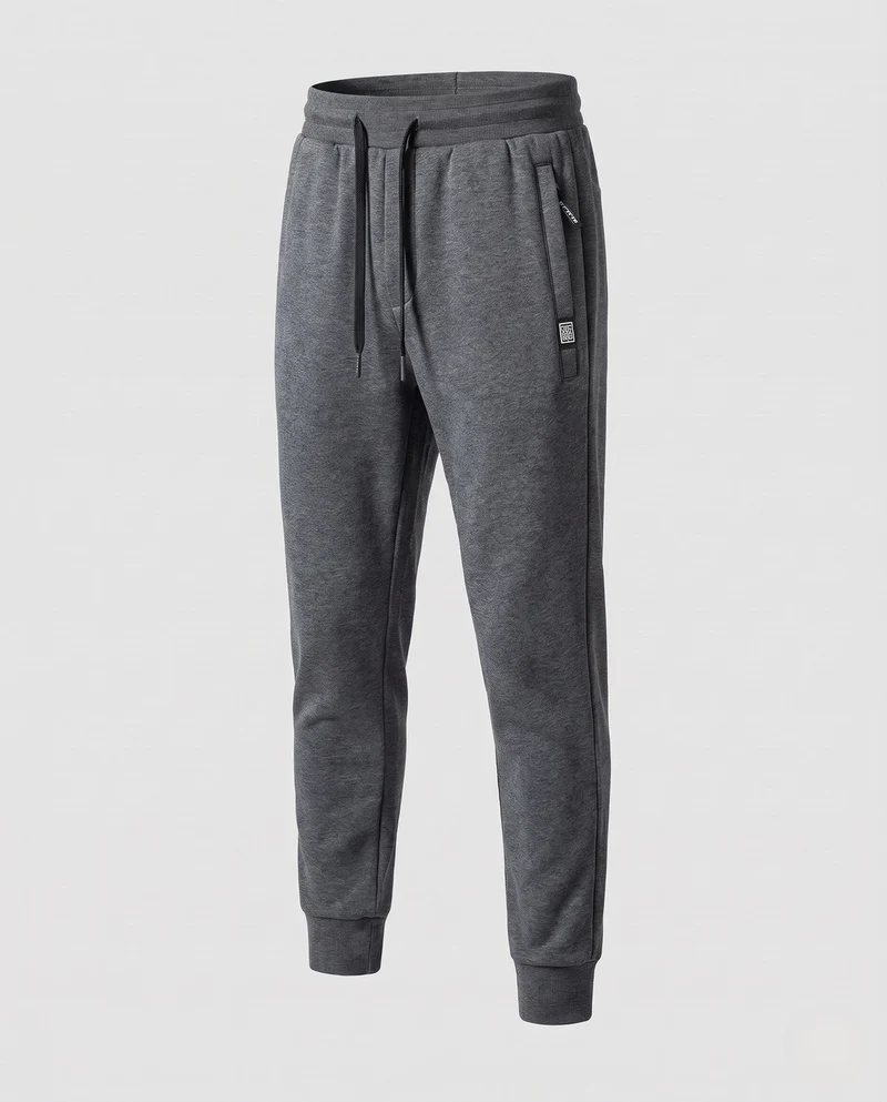 Herren konische Performance Jogginghose aus funktionellem Fleece mit elastischem Bund, Kordelzug und Reißverschluss-Taschen Nord Taschen