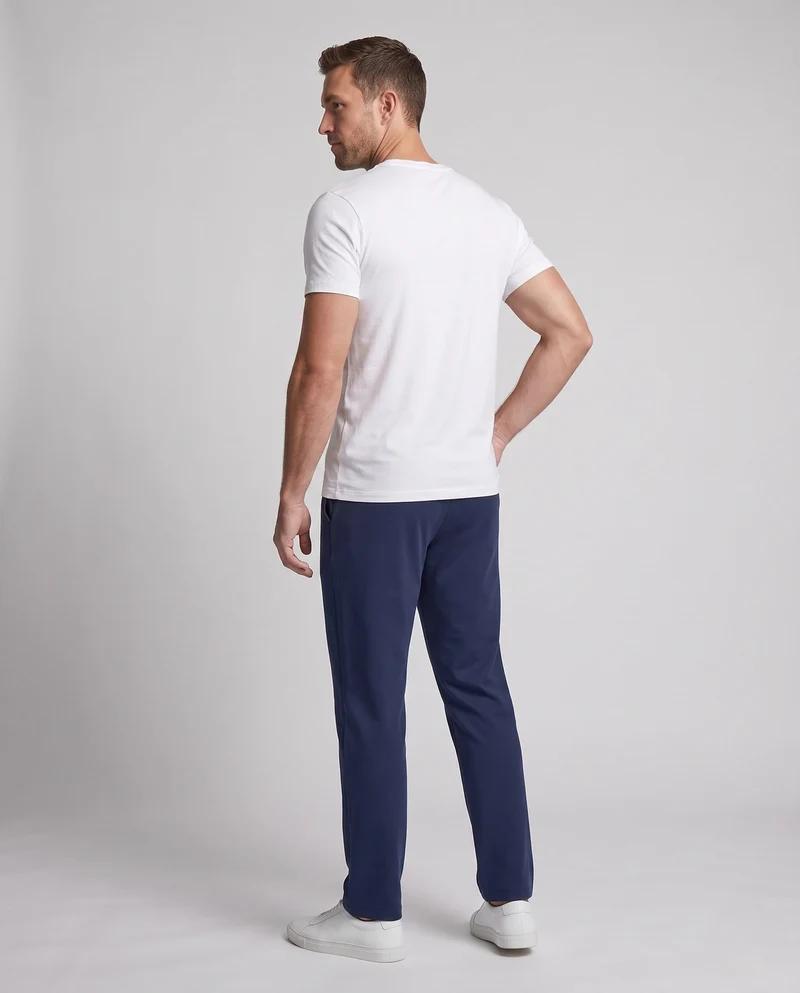 Herren Comfort Fleece Chino-Hose mit Kordelzug, Gerades Bein & Weicher Futter Nord Taschen