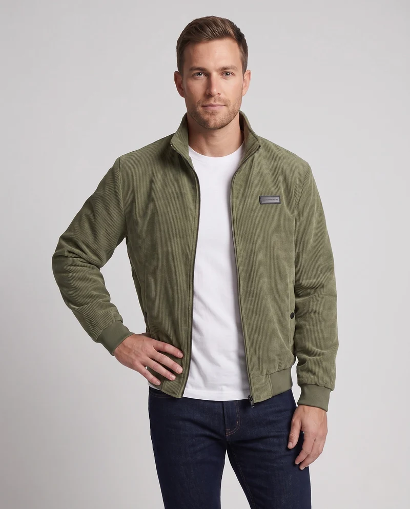 Herren Cordura Sherpa Übergangsjacke mit Stehkragen, wärmendem Teddyfutter & Reißverschluss Nord Taschen