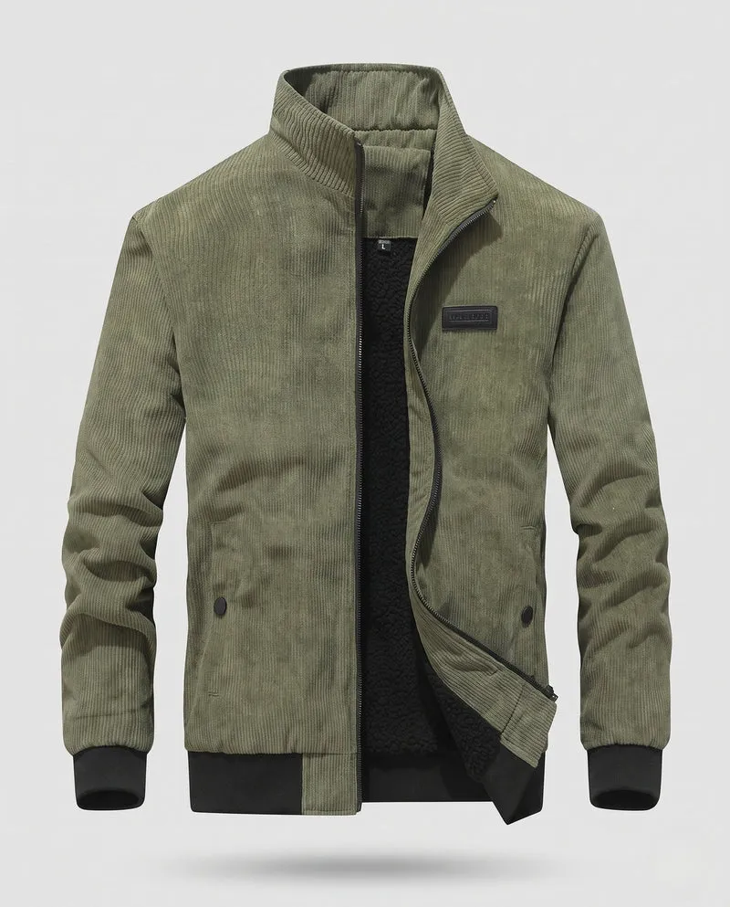 Herren Cordura Sherpa Übergangsjacke mit Stehkragen, wärmendem Teddyfutter & Reißverschluss Nord Taschen