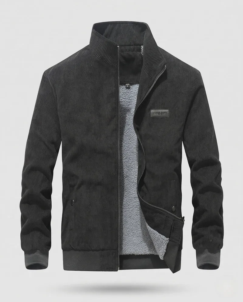 Herren Cordura Sherpa Übergangsjacke mit Stehkragen, wärmendem Teddyfutter & Reißverschluss Nord Taschen