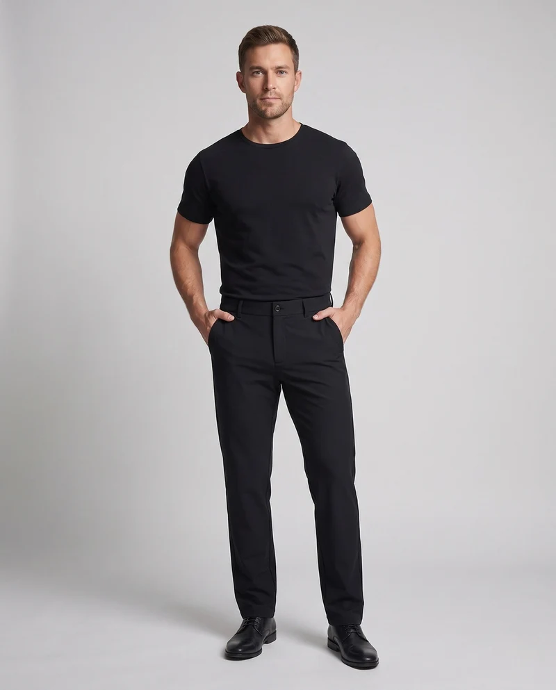 Herren Elegante Stretch Chino Hose Nord Taschen