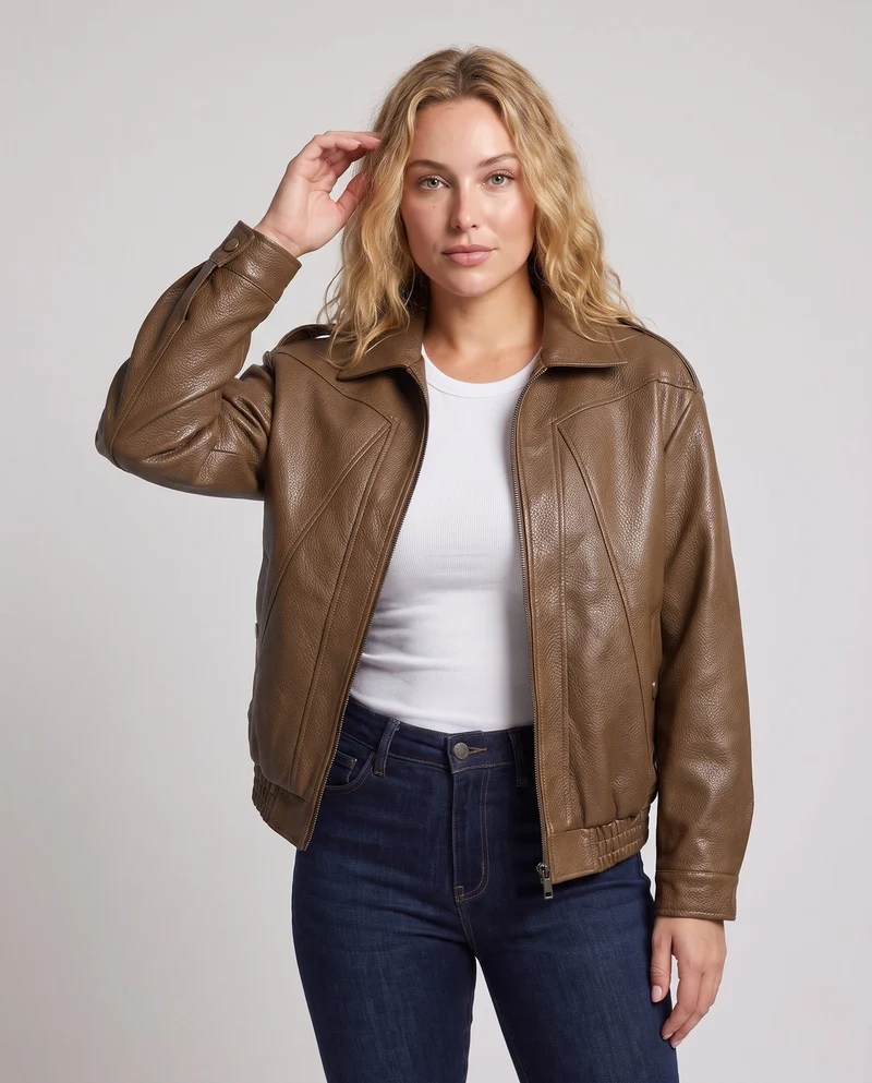 Damen Modische Kunstlederjacke Nord Taschen 1788322039
