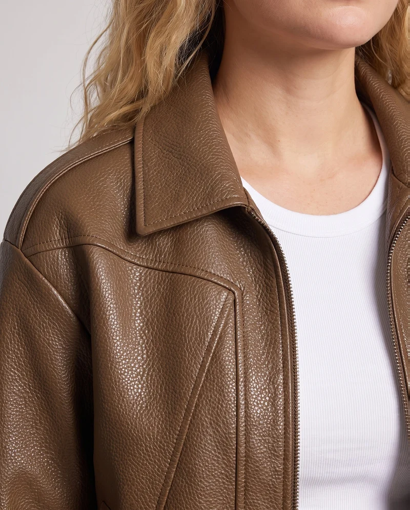 Damen Modische Kunstlederjacke Nord Taschen 1788322039