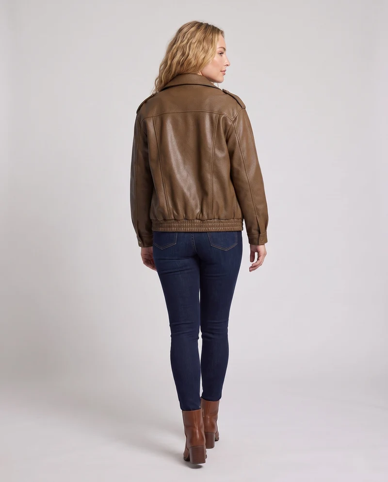 Damen Modische Kunstlederjacke Nord Taschen 1788322039