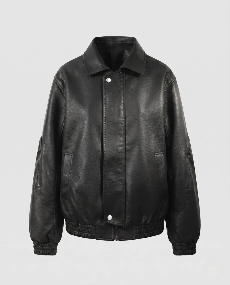 Damen Modische Kunstlederjacke mit lässigem Schnitt Nord Taschen