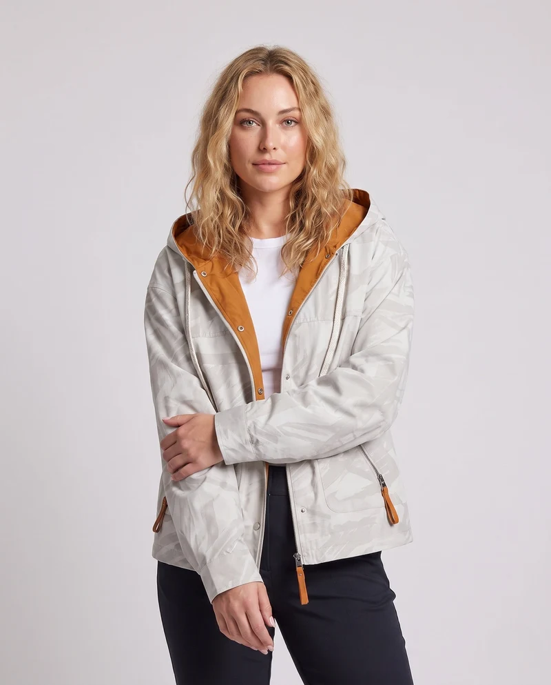 Damen Modische Übergangsjacke mit Kapuze Nord Taschen