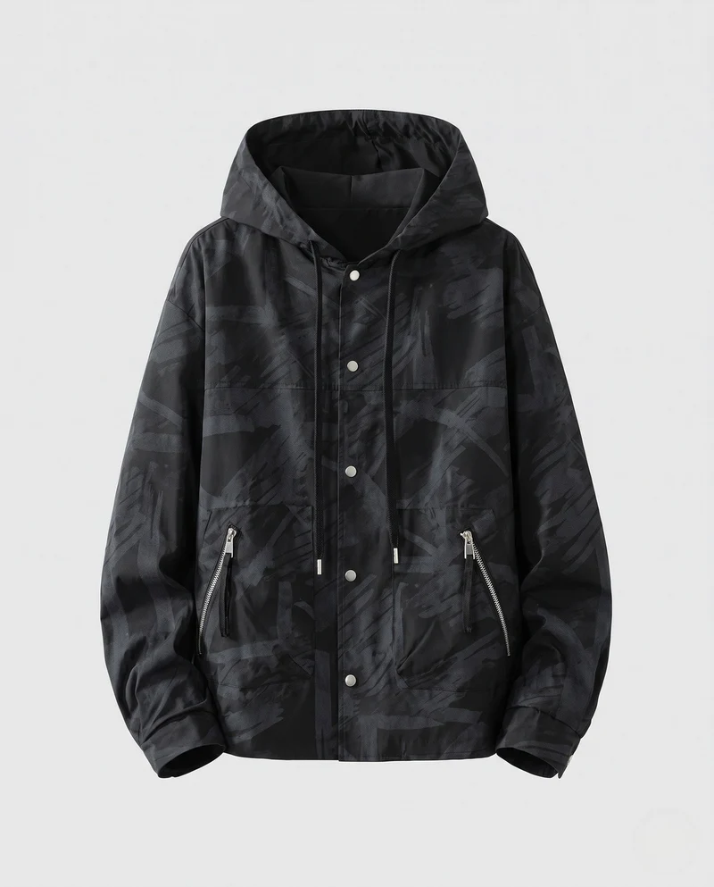 Damen Modische Übergangsjacke mit Kapuze Nord Taschen