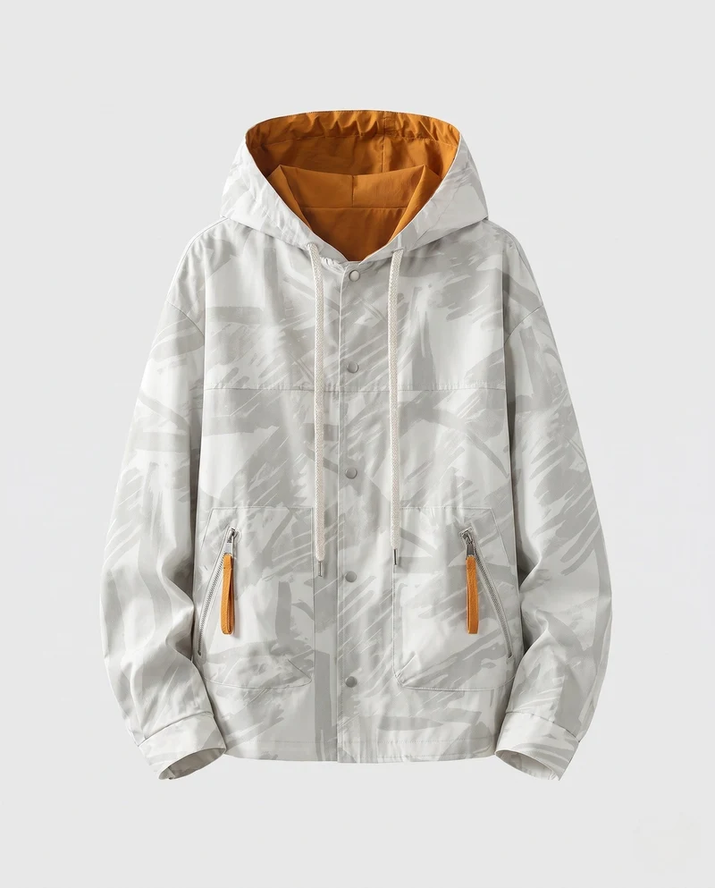 Damen Modische Übergangsjacke mit Kapuze Nord Taschen