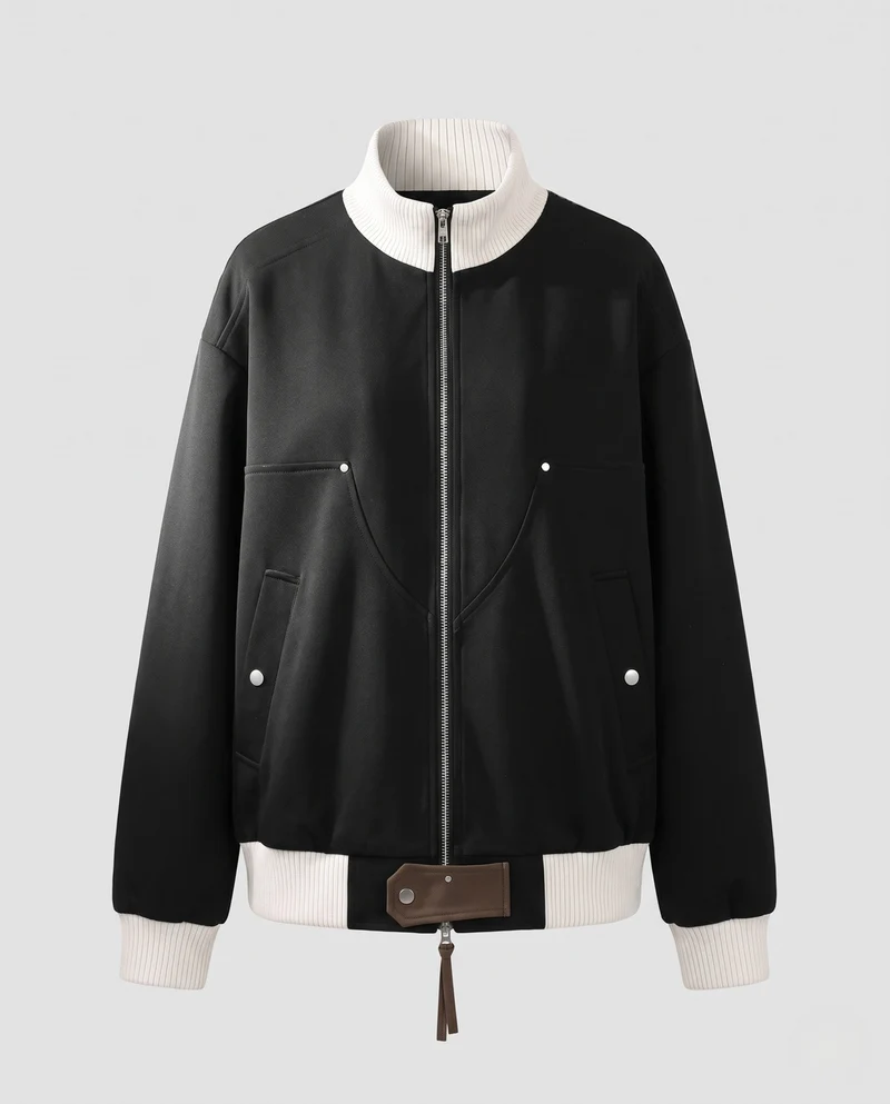 Damen Modische Übergangsjacke mit Stehkragen Nord Taschen